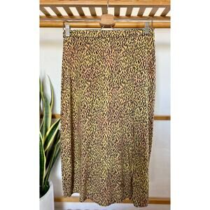 ASOS Motel Animal Print Midi Skirt